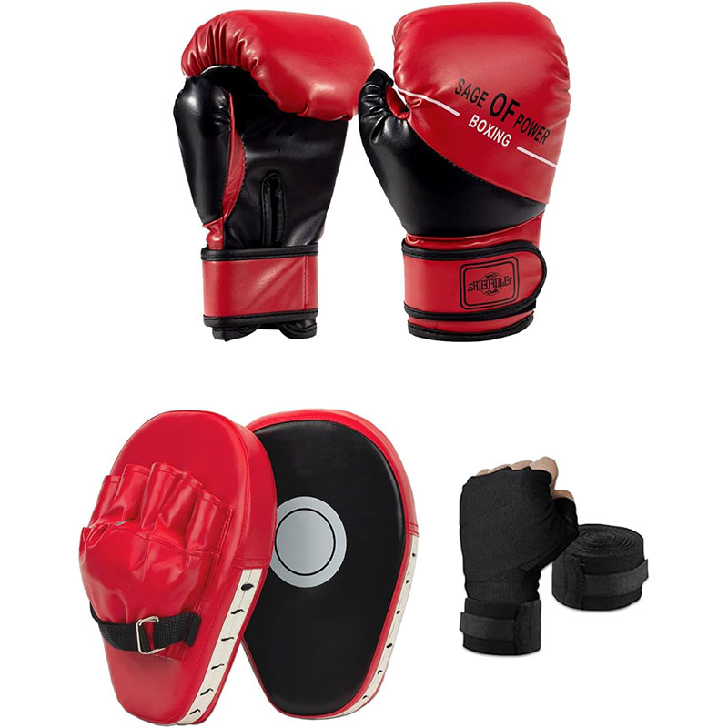 Boxing Glove Set - Боксерские перчатки 3-в-1 и набор перчаток
