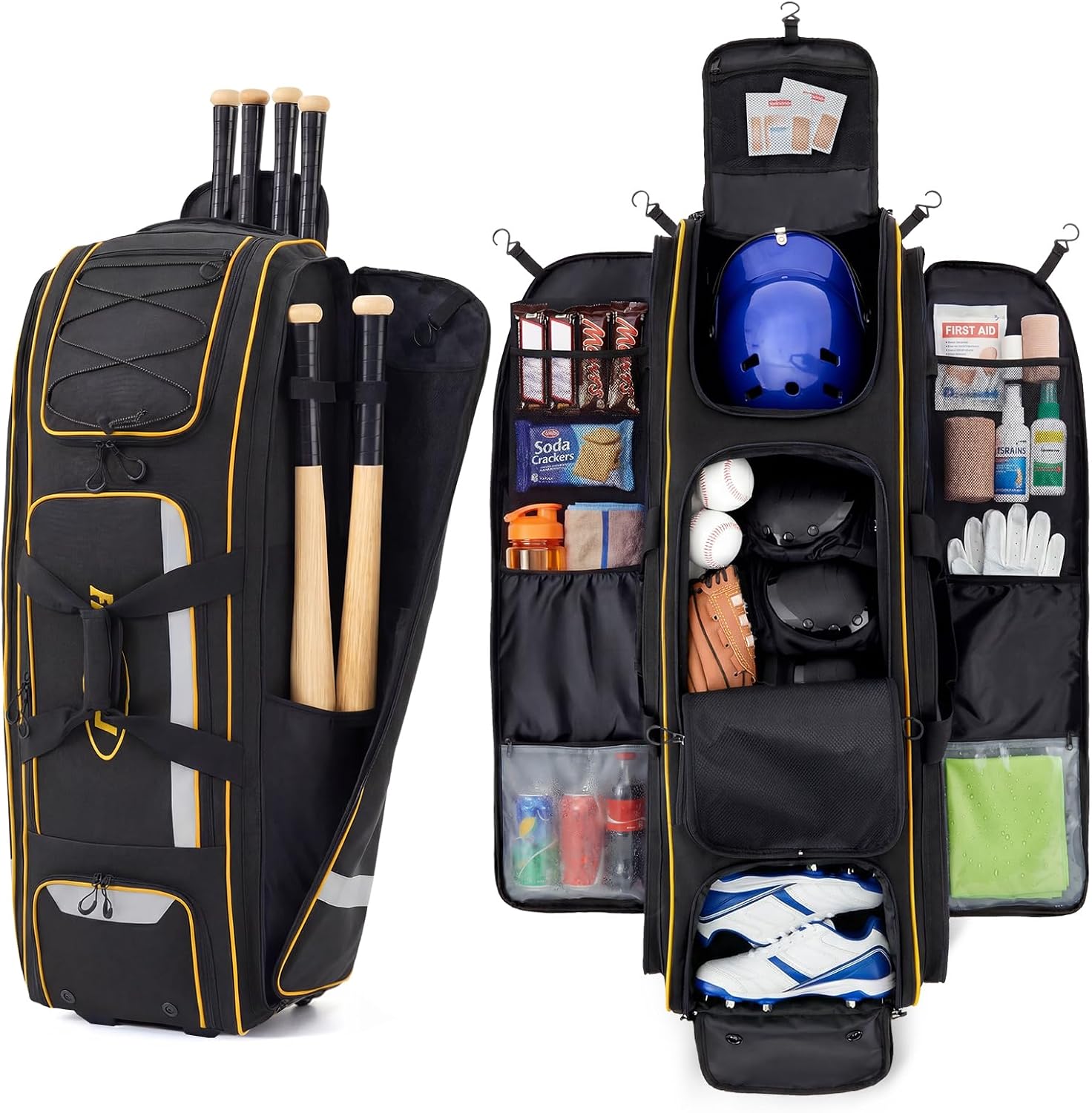 Sports Equipment Bag With Wheels - Сумка для бейсбольного снаряжения объемом 100