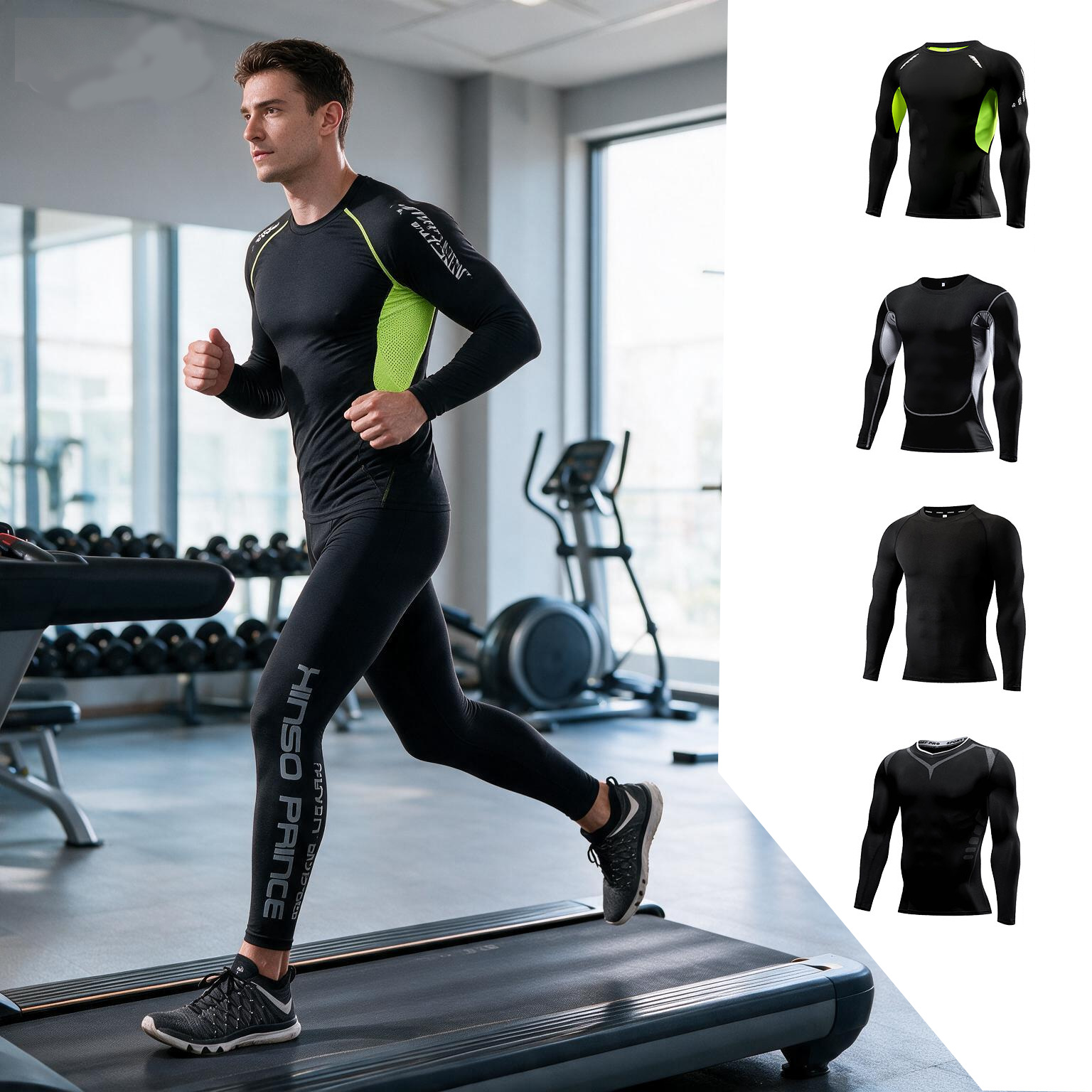 Sports Equipment Set - Мужской компрессионный спортивный костюм 2026, эластичные