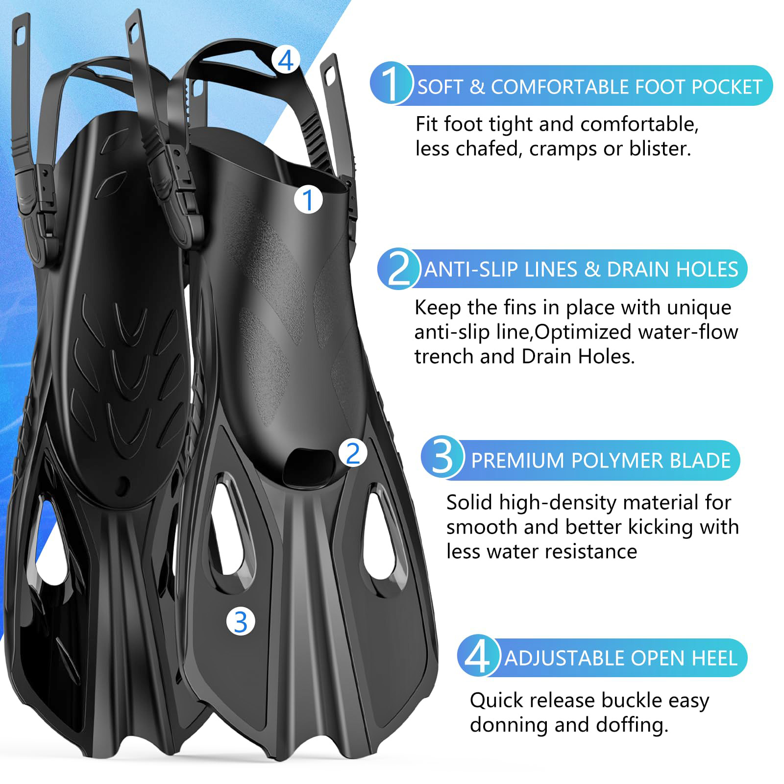 Набор ласт для подводного плав – обзор и цена Swim Fin Short Blade