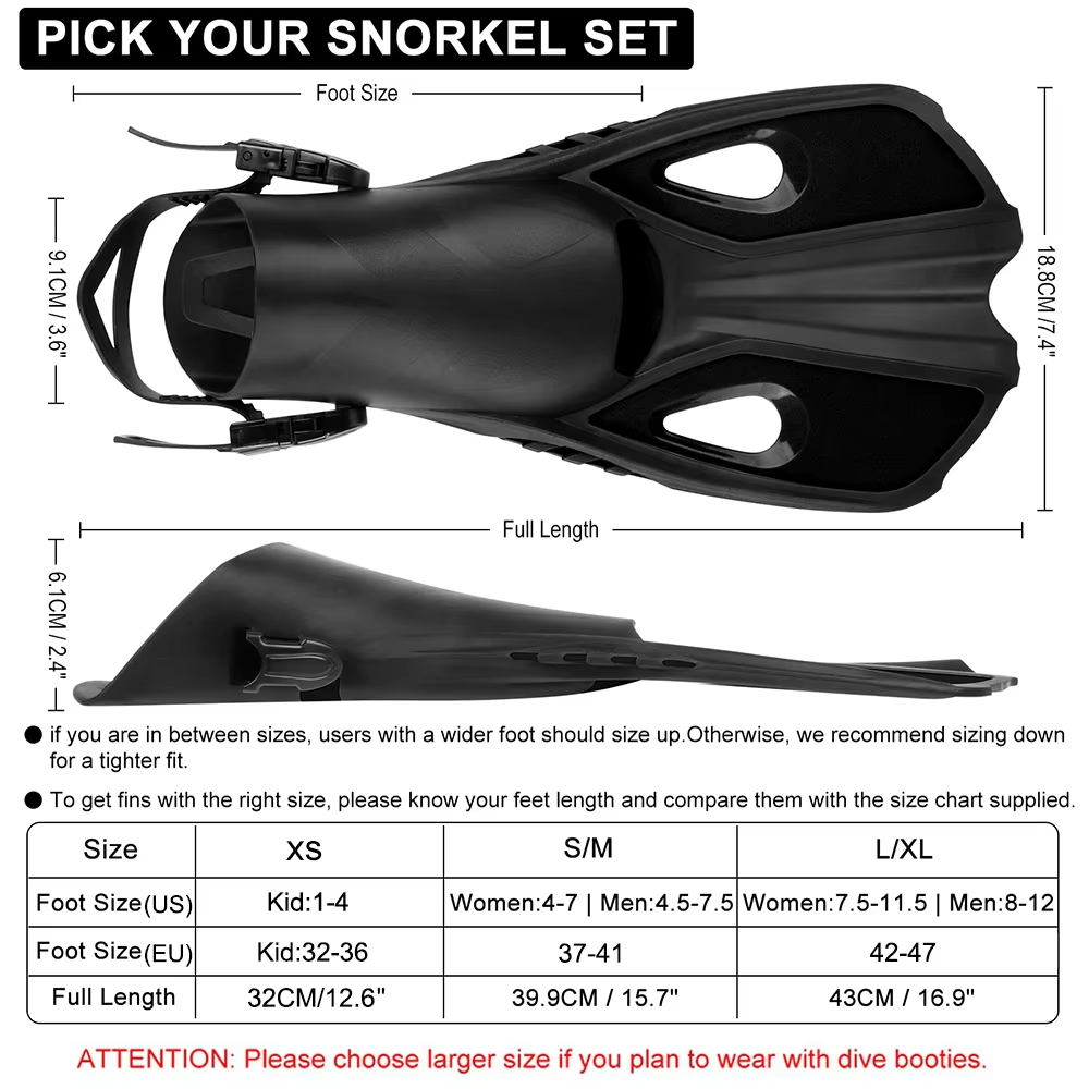 Регулируемые короткие ласты с  – обзор и цена Swim Fin Short Blade