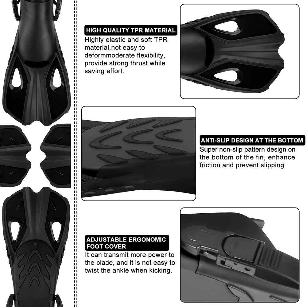 Регулируемые короткие ласты с  – обзор и цена Swim Fin Short Blade